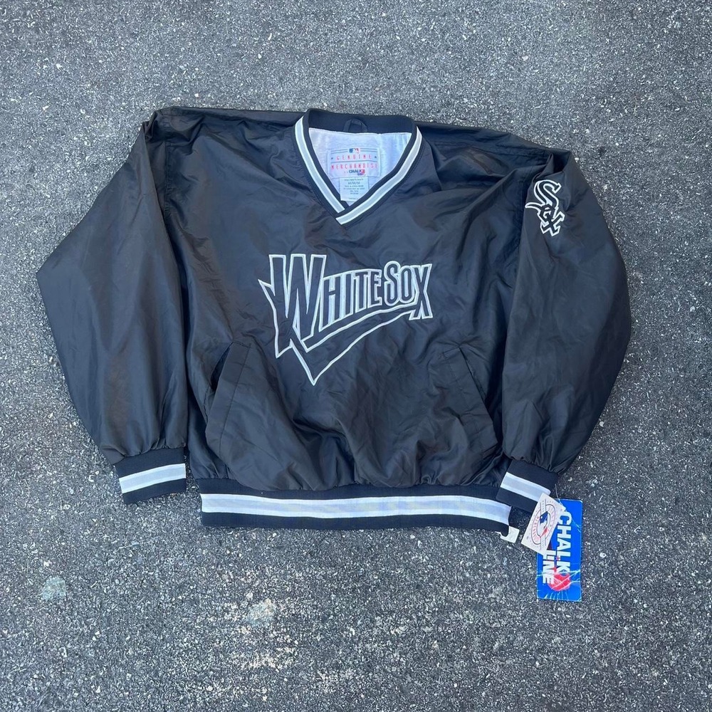 1990's Chalk Line MLB Chicago White Sox Pullover windbreaker Jacket size M